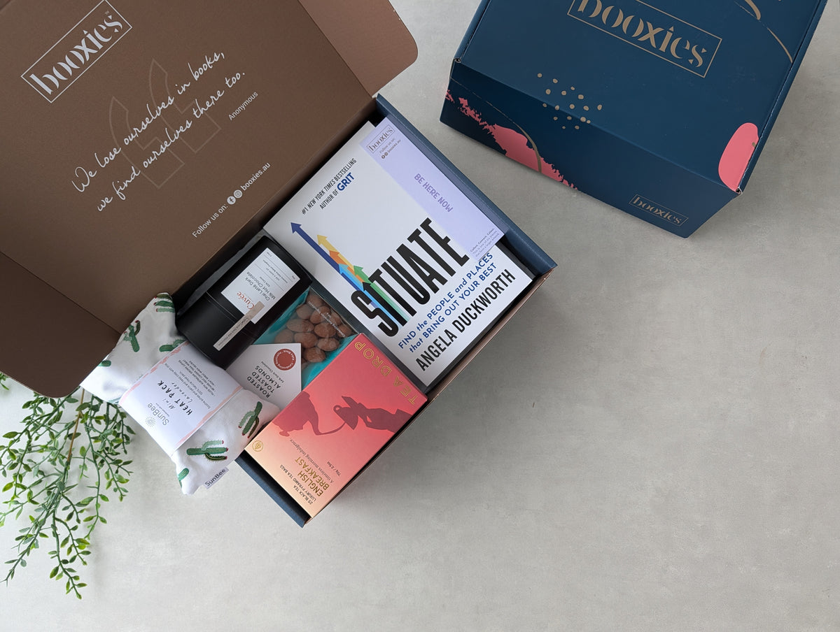 A warm hug curated booxies box