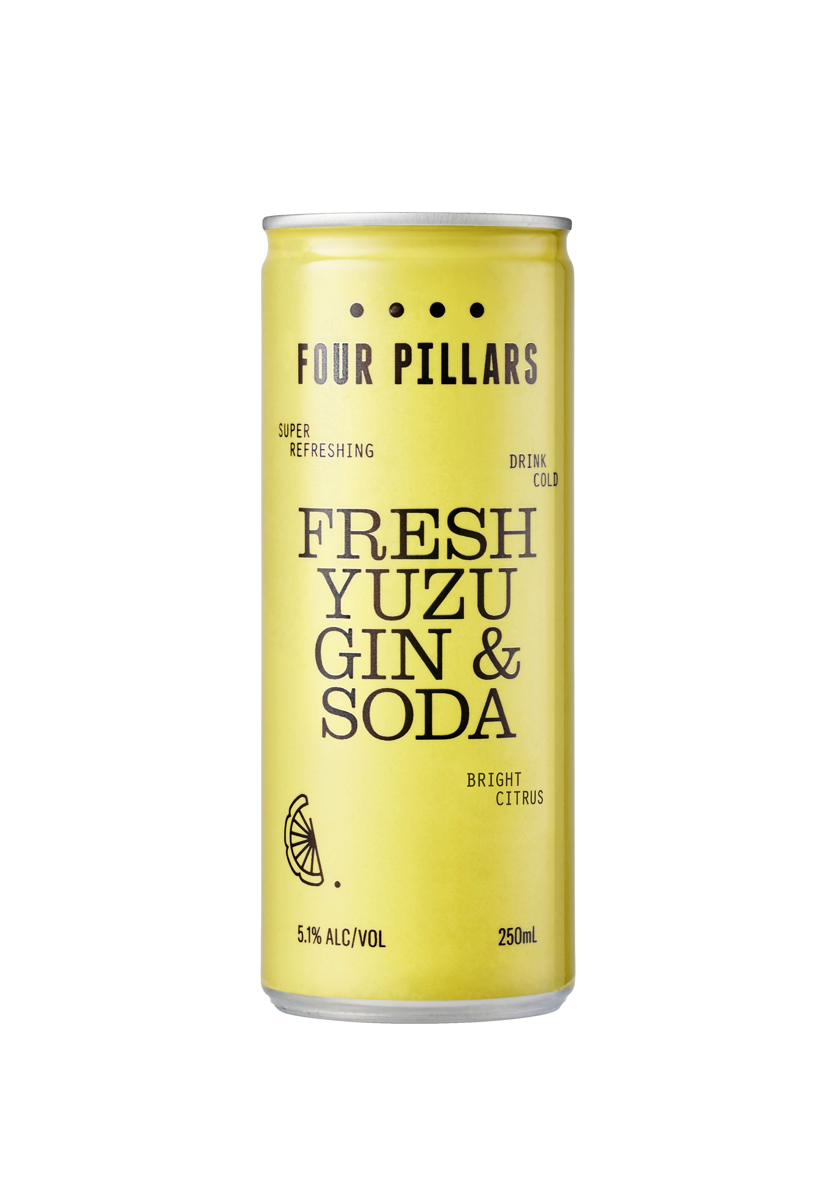 four pillars yuzu gin and soda