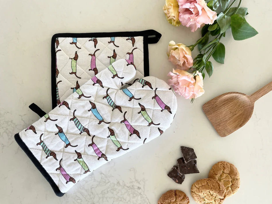 Cotton Oven Glove & Pot Holder Set