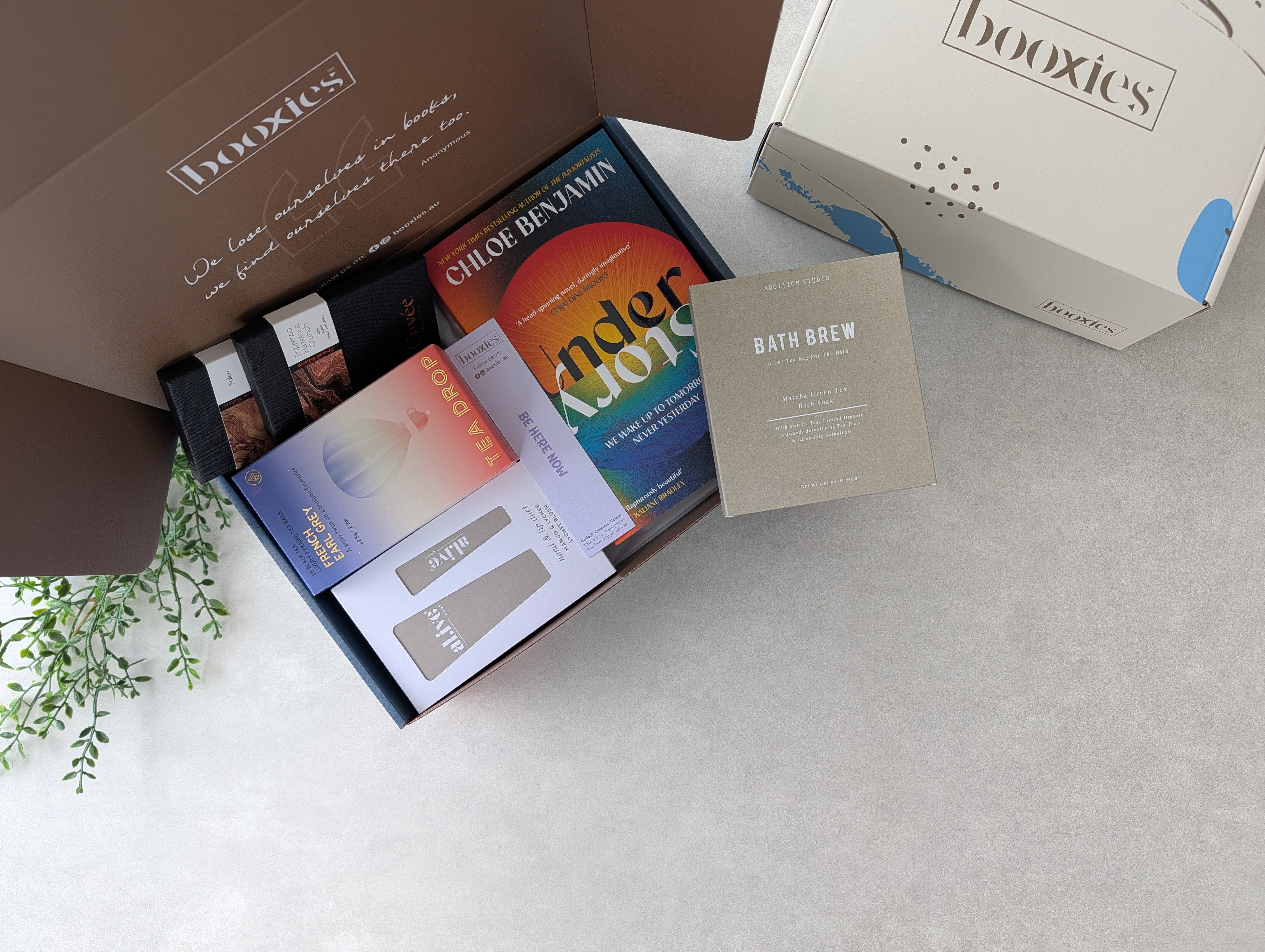 pages & pampering curated booxies in a box