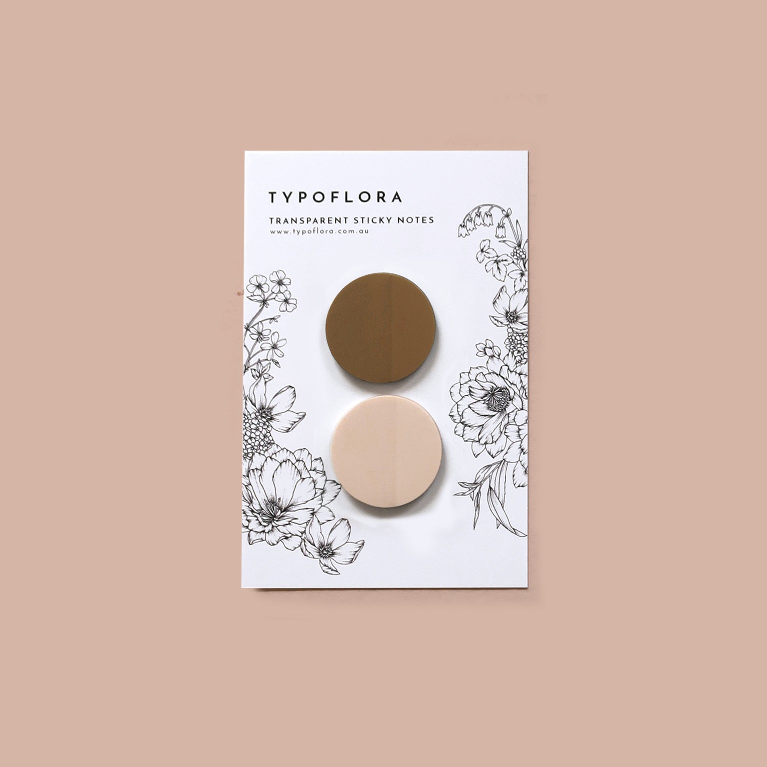 Typoflora - Transparent Sticky Notes - Circle