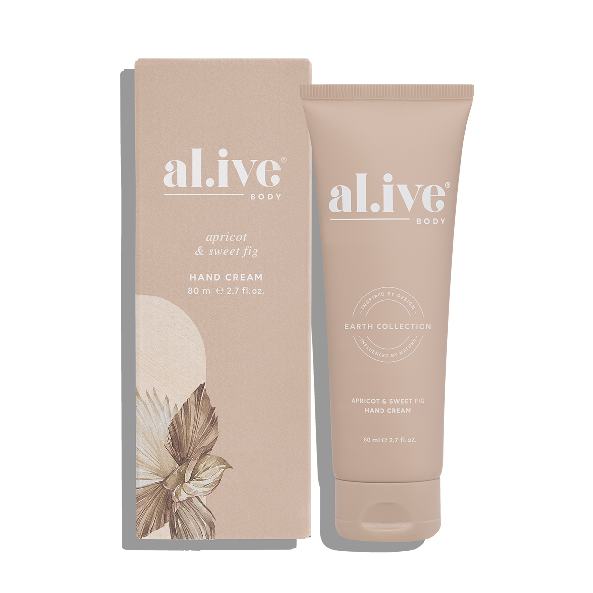 al.ive hand cream packaging with tube and box on a white background