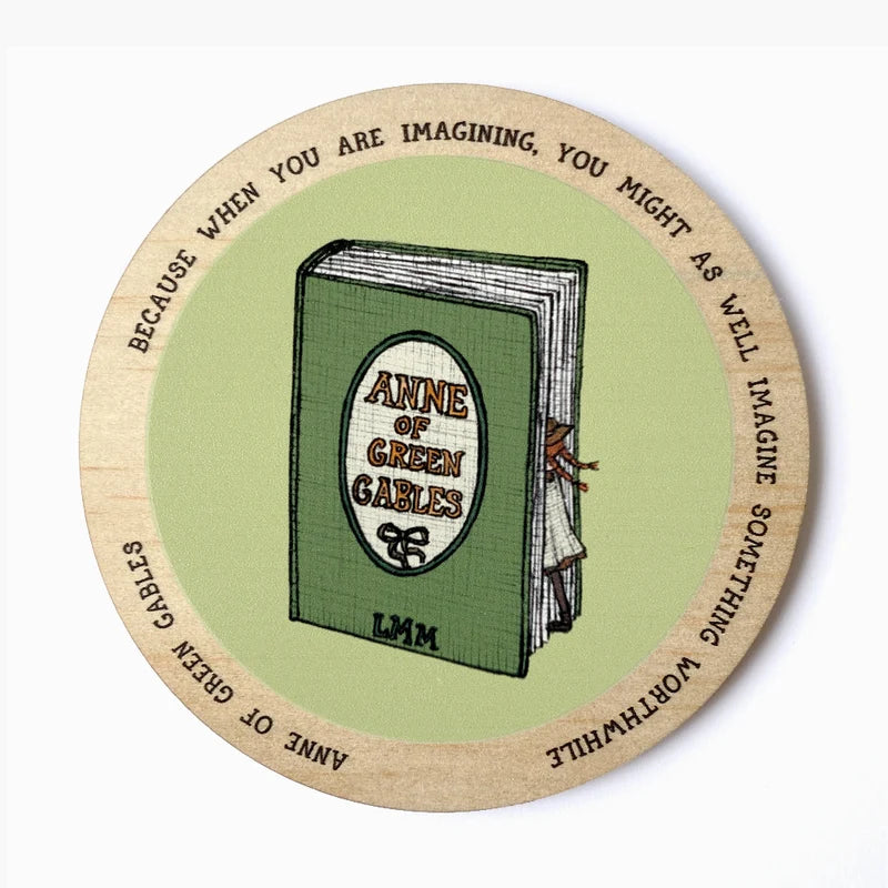 books coasters hand illustrated by Nonesense Maker Anne of Green Gables