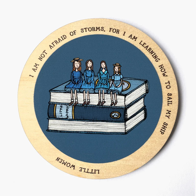 books coasters hand illustrated by Nonesense Maker Little Women