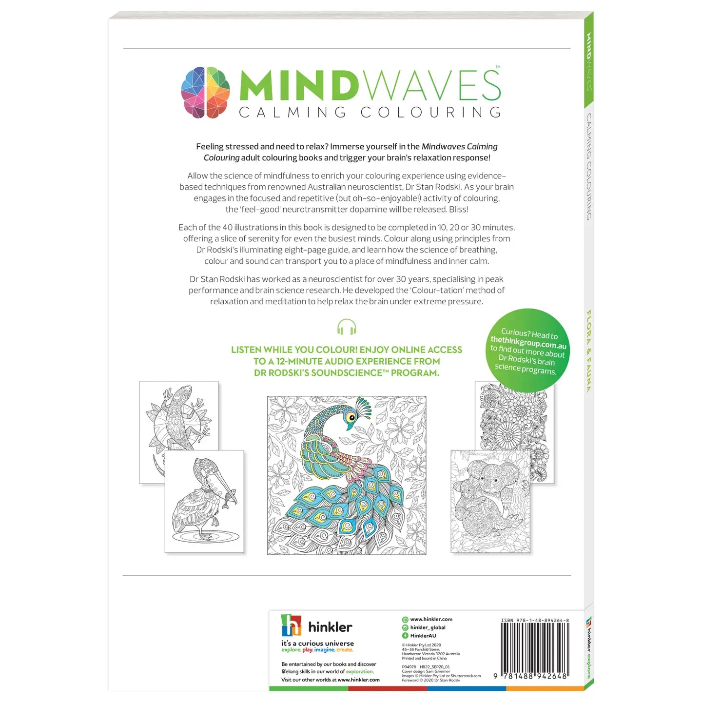 mindwaes calming colouring book Flora & Fauna
