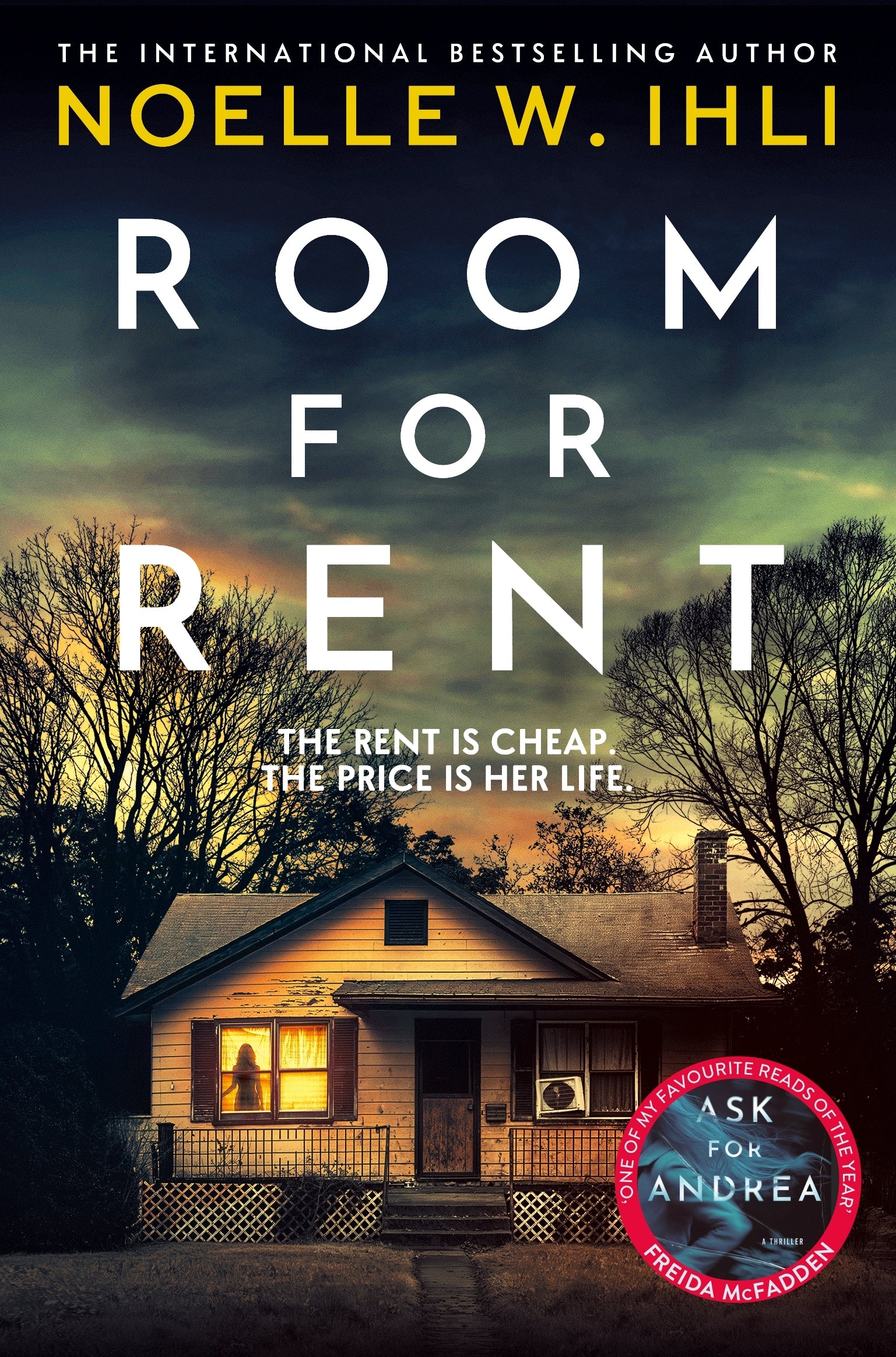room for rent by Noelle W. Ihli showing an old house at dusk