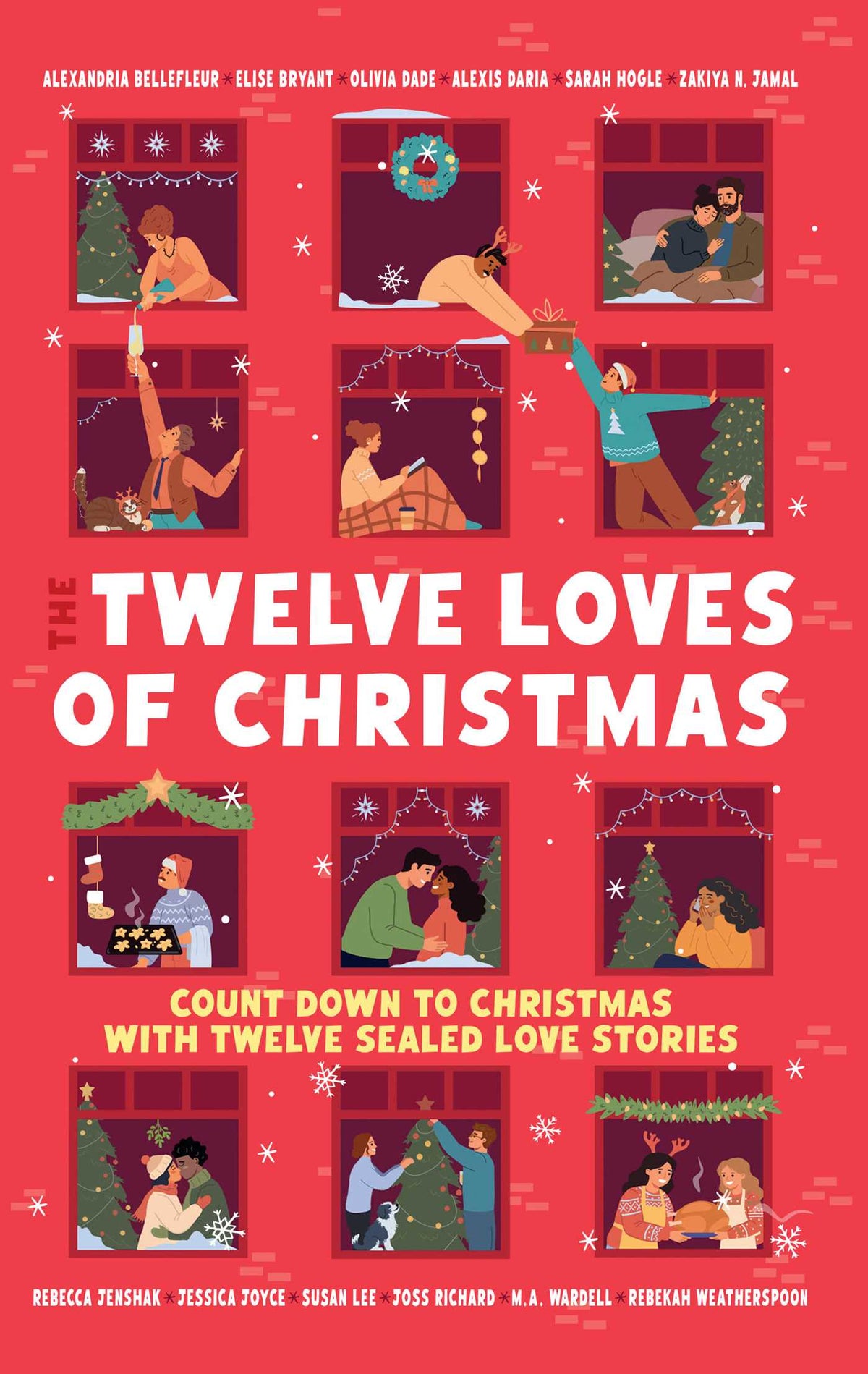 the twelve loves of christmas by multiple authorse. an advant calendar of short festive romance stories