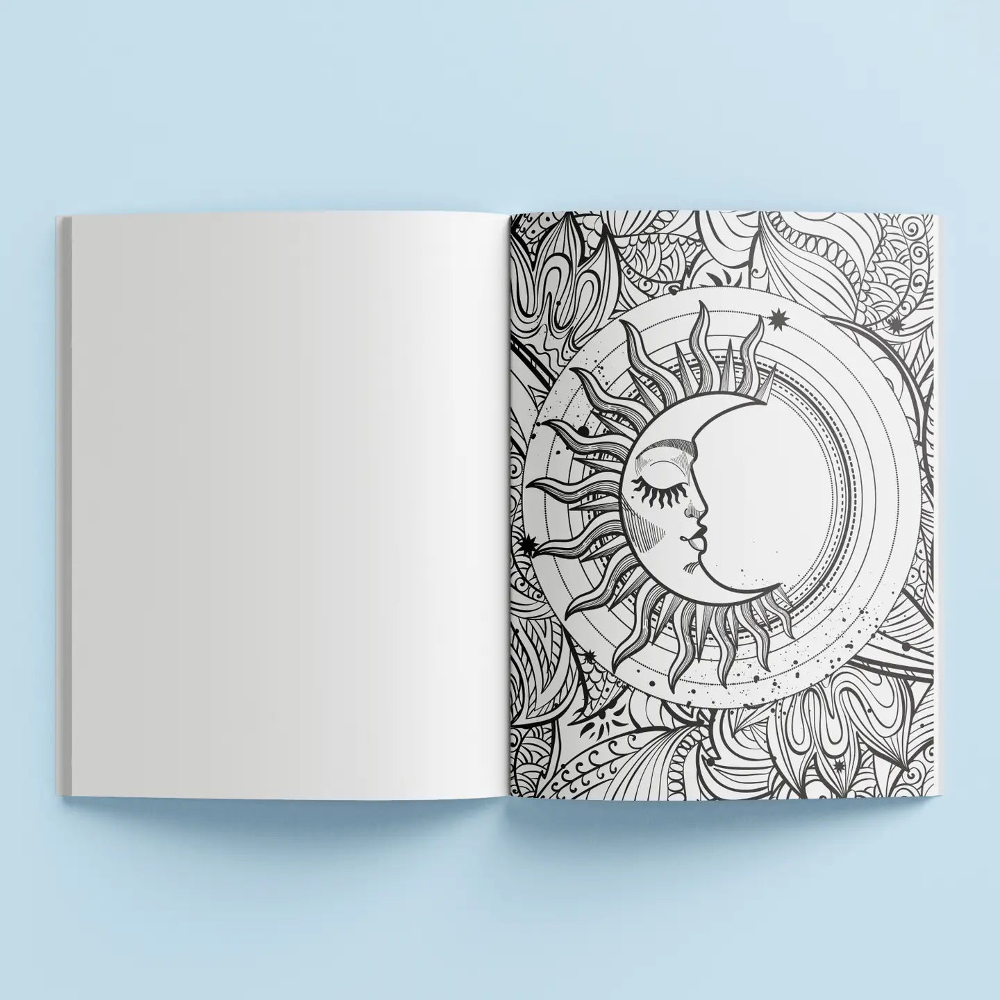 zen colouing book celestial