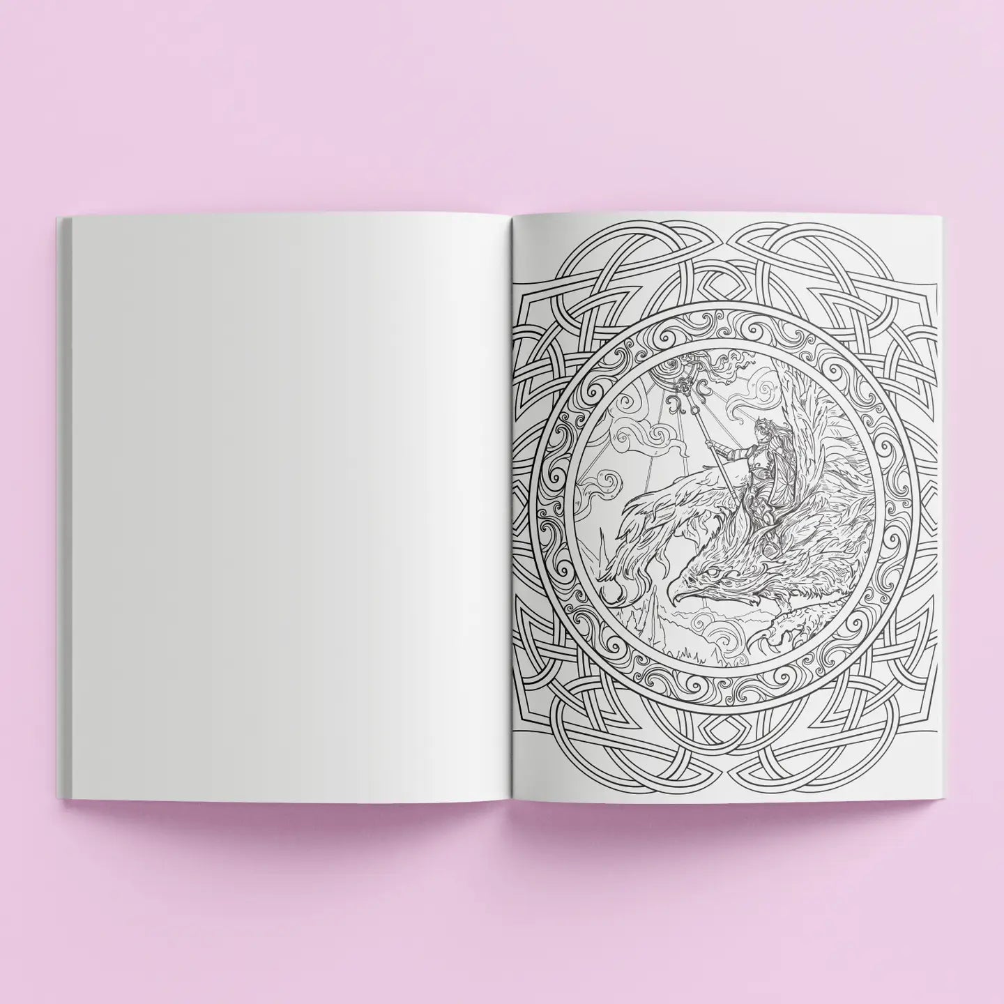 zen colouring book mythical