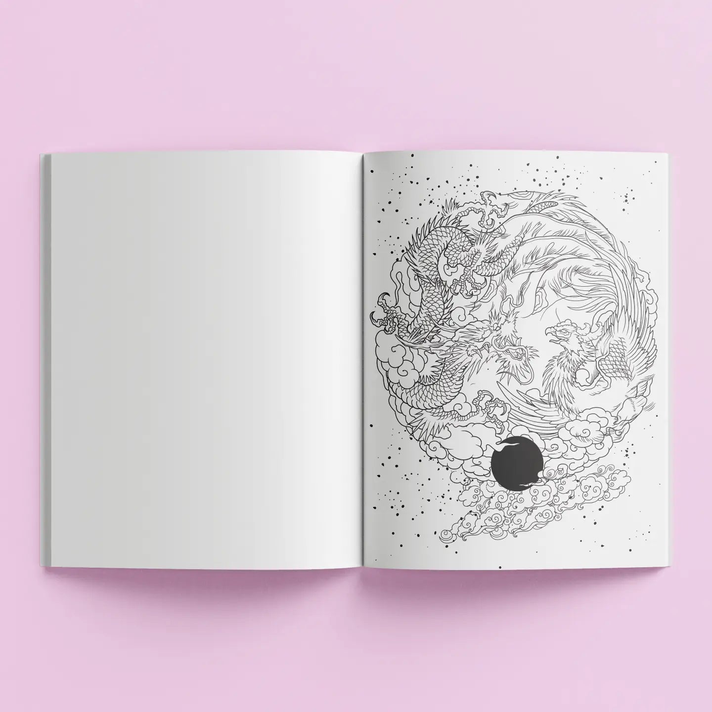 zen colouring book mythical