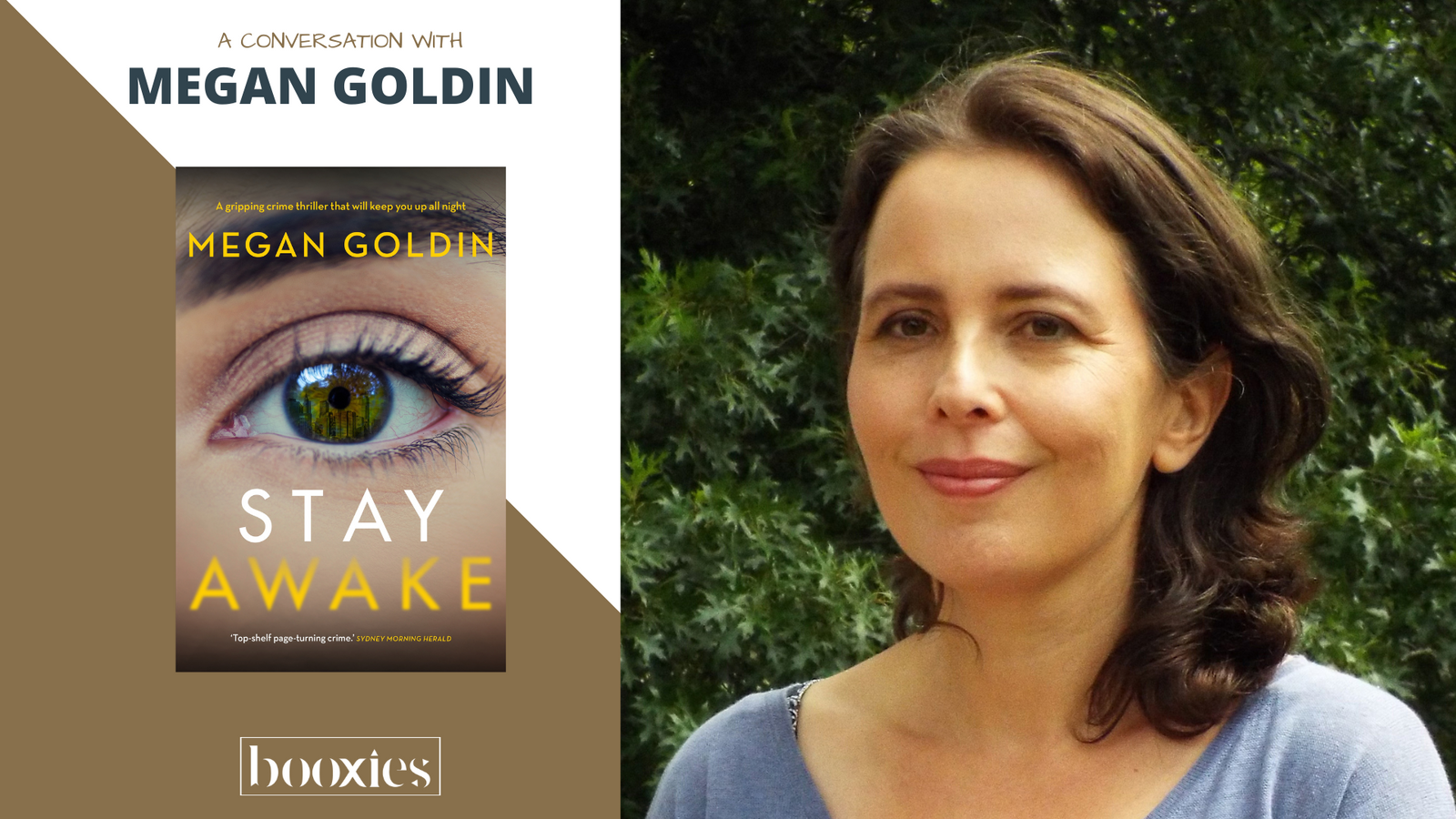 Conversation with Megan Goldin | Author of Stay Awake | Booxies ...