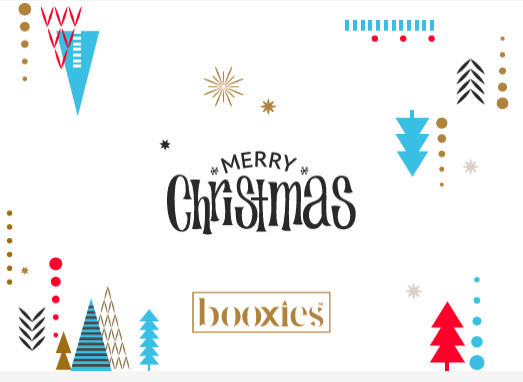 white christmas booxies card - free