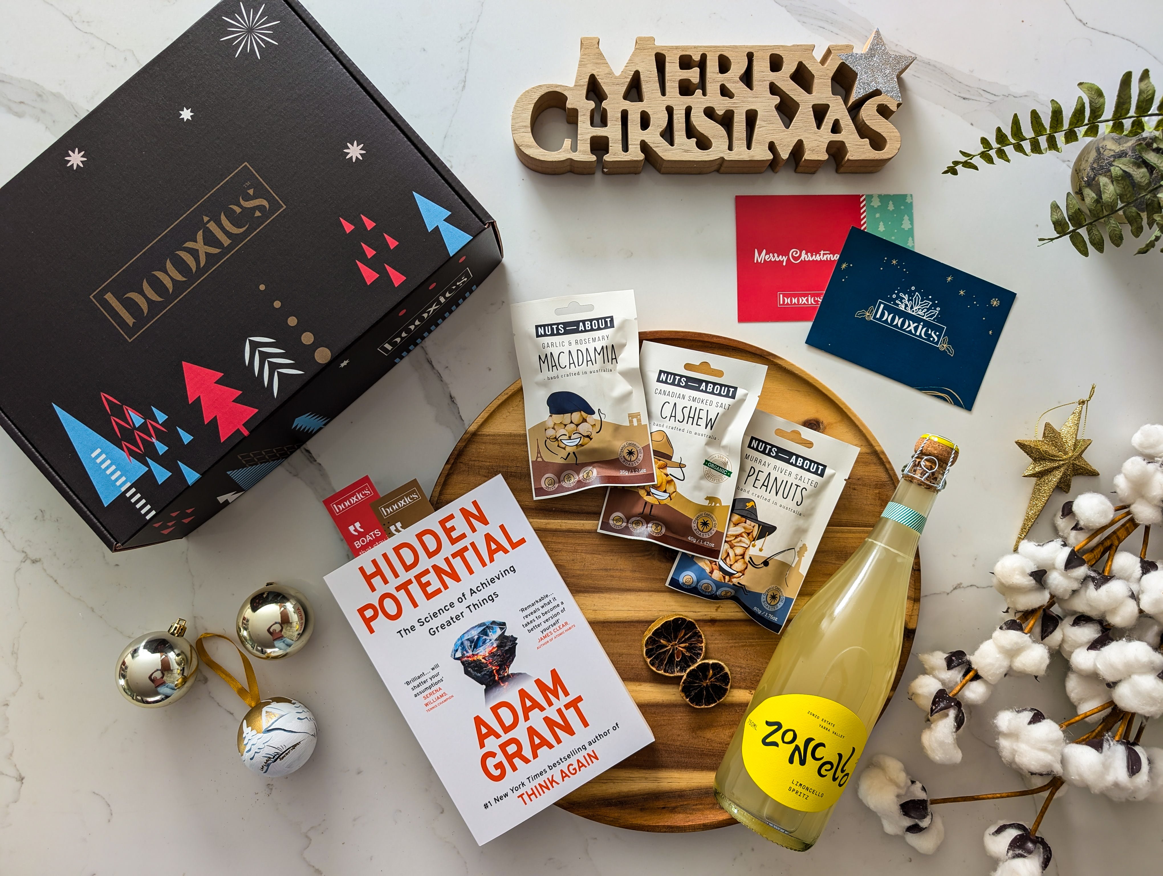 Festive fizz & fiction Christmas booxies gift box