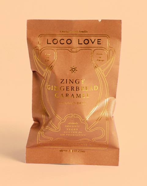 Zingy Gingerbread caramel chocolate from Loco love