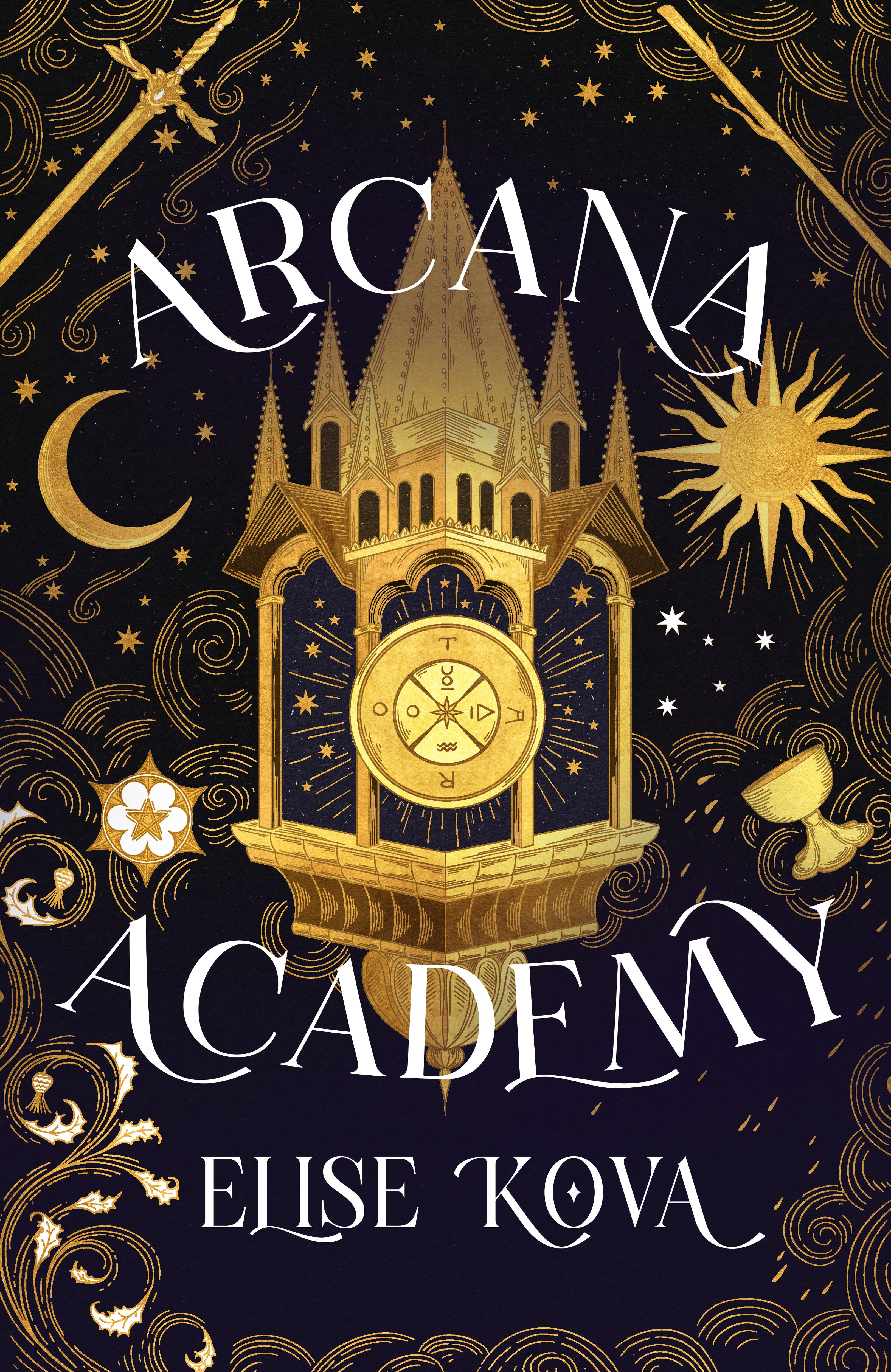 book cover of Arcana Academy by Elise Kova