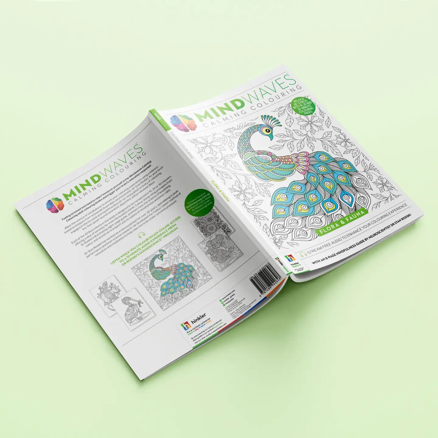 mindwaes calming colouring book Flora & Fauna