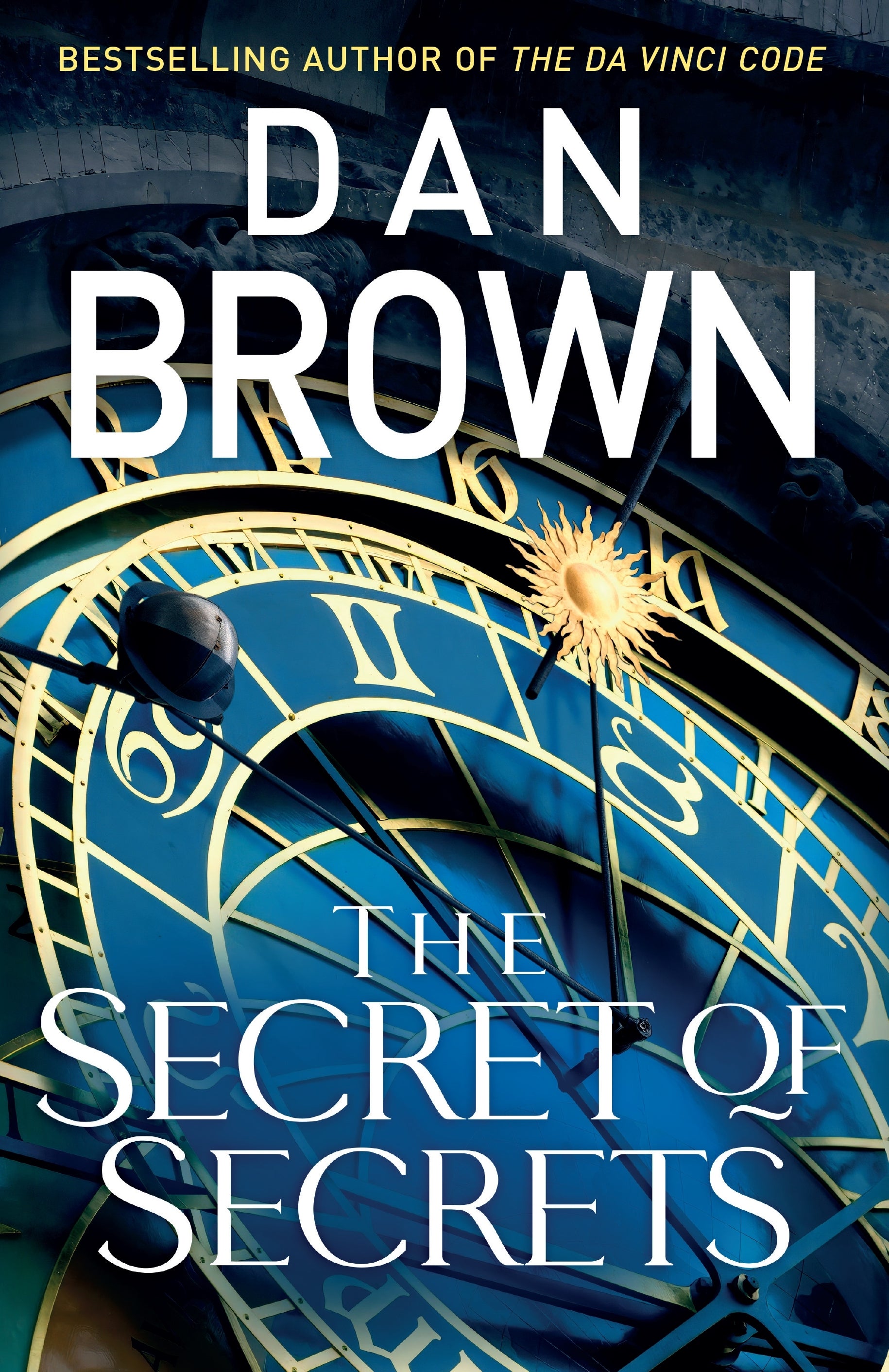 Book cover of 'The Secret of Secrets' by Dan Brown featuring a clock design.