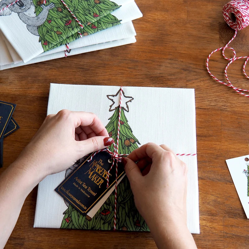 Australian christmas tea towel from Nonsense Maker