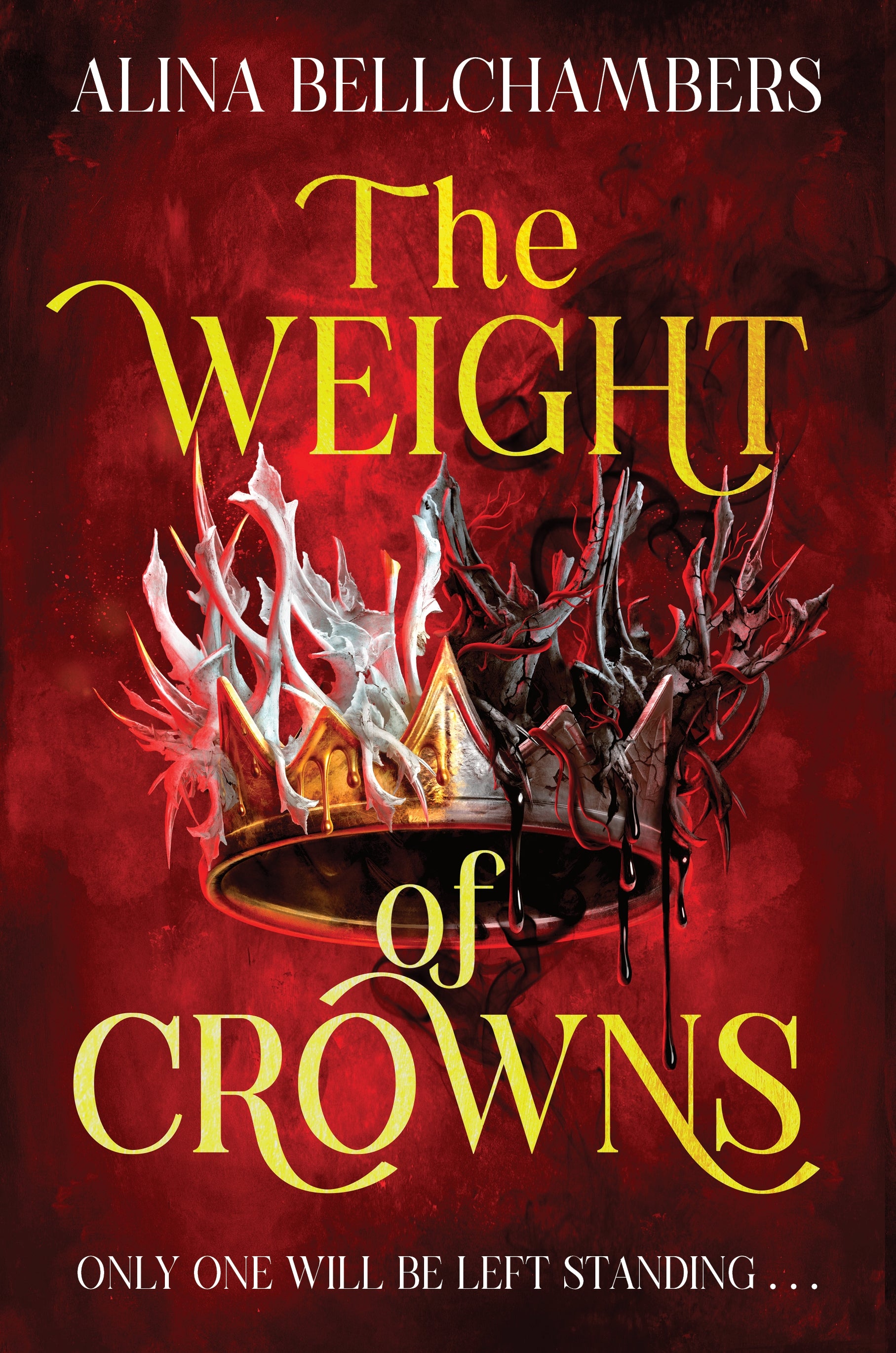 the weight of the crowns by ALina Bellchambers book cover showing a crown on a red background