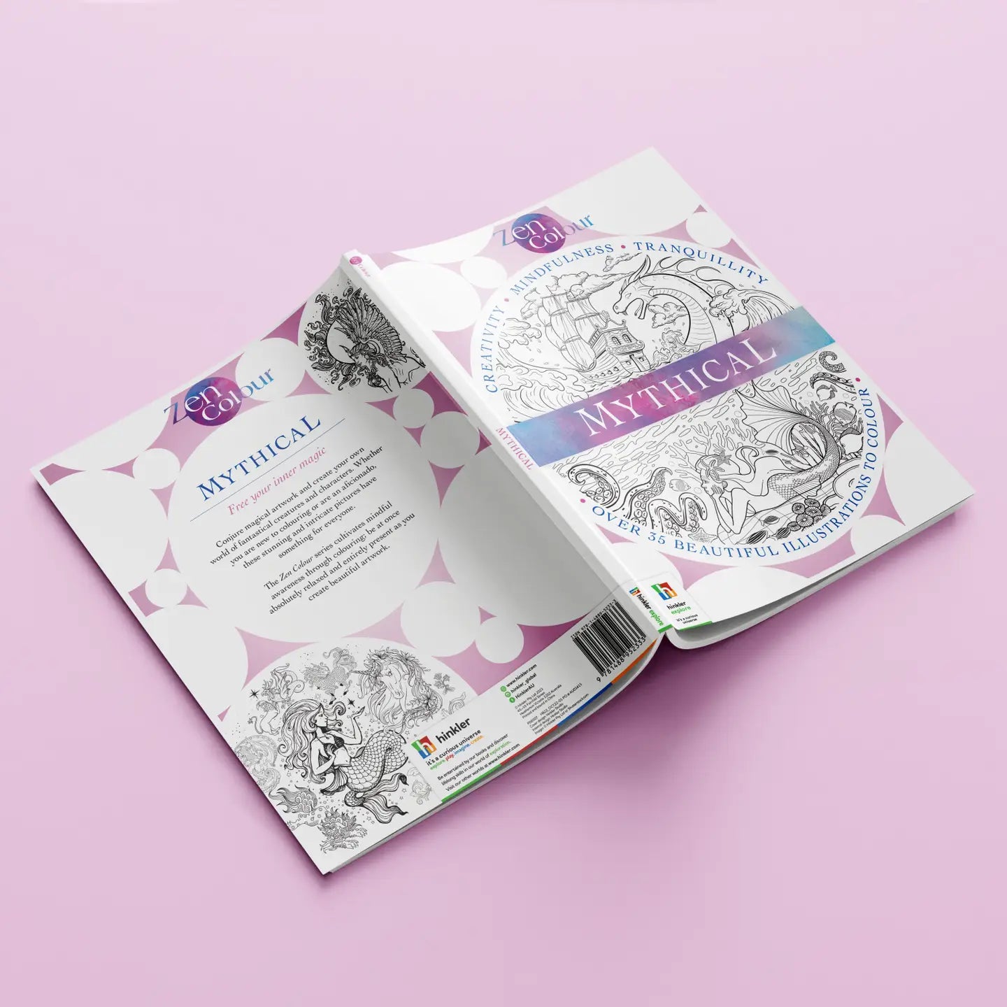 zen colouring book mythical