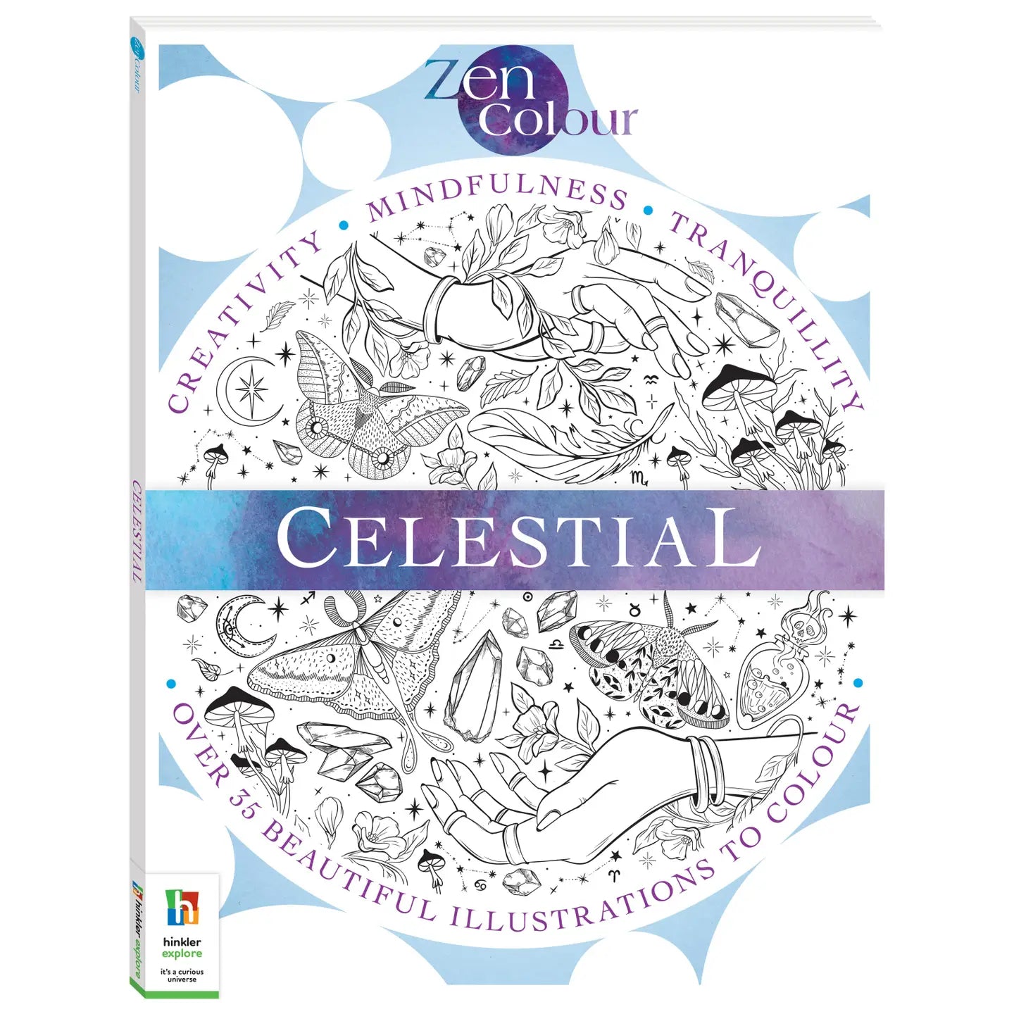 zen colouing book celestial