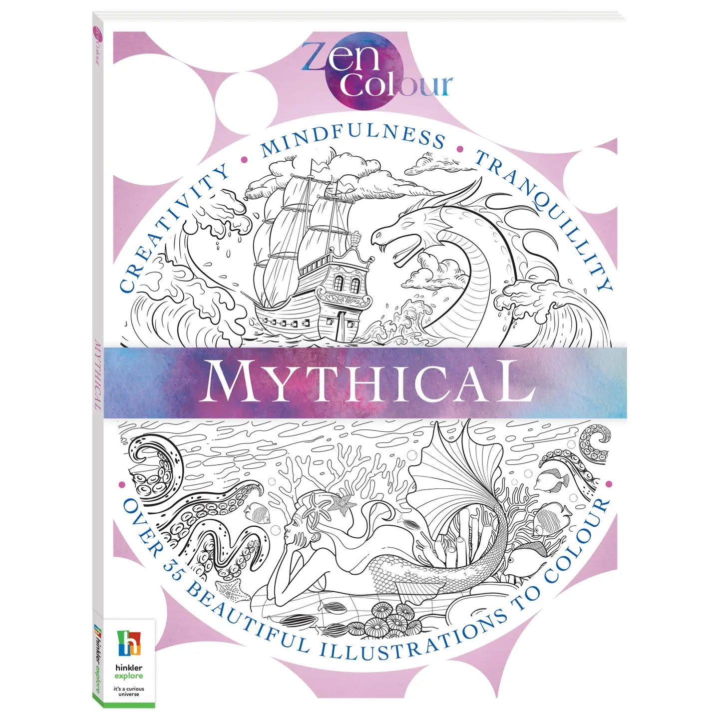 zen colouring book mythical
