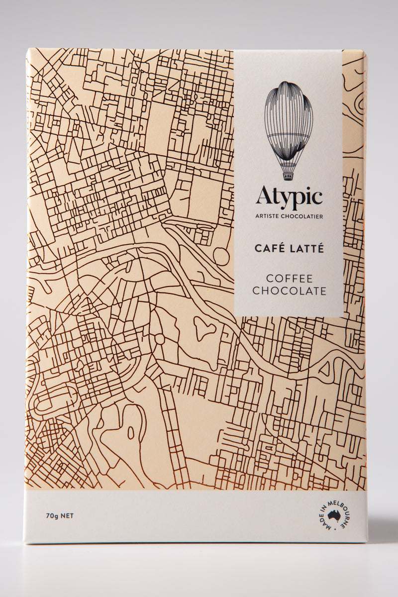 Atypic artiste chocolatier cafe latte chocolate booxies